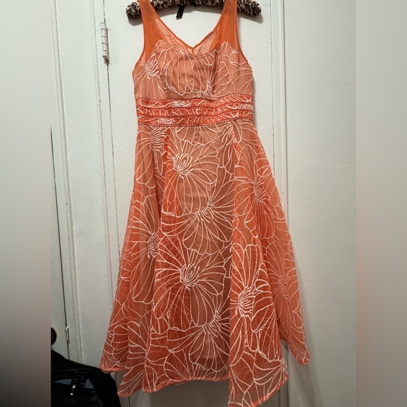 Anthropologie Calendula Dress by Moulinette Soeurs Organza Floral Sz 6 Spring! - Picture 5 of 10
